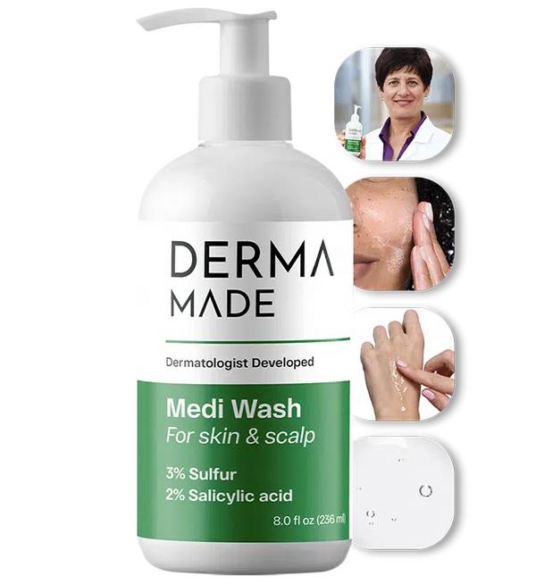 Derma Made Medi Wash 3% Sulfur 2% SA Cleanser